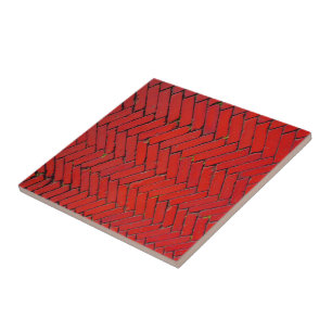 Helder rood bakkerpatroon tegeltje