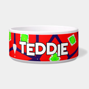 Helder Rood Groen Abstract Voerbakje