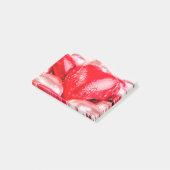 Helder rood hart Post Note Notes (Schuin)