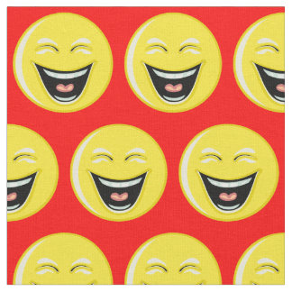 Helder rood met lachen stof