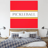 Helder Rood Wit Sinaasappel PICKLEBALL Racing Stri