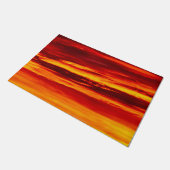 Helder rood zonsonderstel deurmat (Schuin)