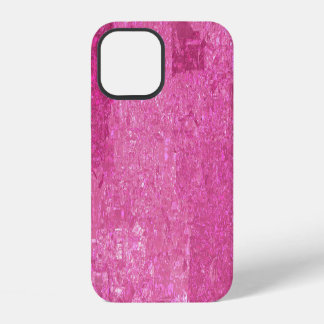 Helder Roze Abstract Mozaïek Gloss iPhone 12 Hoesje