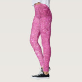 Helder Roze Abstract Mozaïek Gloss Leggings (Links)