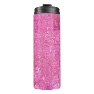 Helder Roze Abstract Mozaïek Gloss Thermosbeker