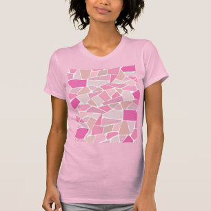 Helder Roze Abstract T-shirt