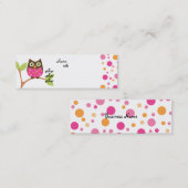 Helder roze Baby Mini Visitekaartje (Voorkant / Achterkant)