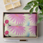 Helder Roze Bloemen Kersen Patroon | Schattig Kawa Tissuepapier (Geschenk)