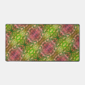 Helder Roze en Groen Boho Chic Abstract Bureaumat (Voorkant)