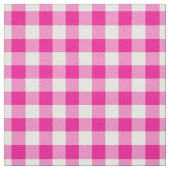 Helder roze en wit geruit karostof stof (Swatch)