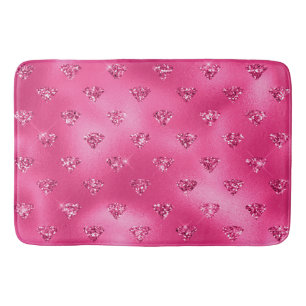 Helder Roze Glam Schitterende Diamanten Patroon Badmat