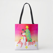 Helder roze met sneeuwpop