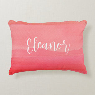 Helder Roze Ombre Design voor Meisje Accent Kussen