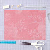 Helder roze op roze bloemmotief tissuepapier (Craft)