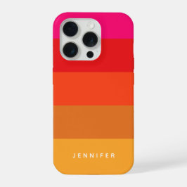 Helder roze oranje moderne zonsondergang verloop s iPhone 15 pro hoesje