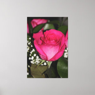 Helder roze roze canvas afdruk
