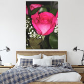 Helder roze roze canvas afdruk (Insitu (Slaapkamer))
