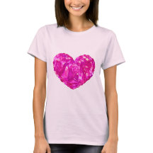 Helder roze T-shirt met hart