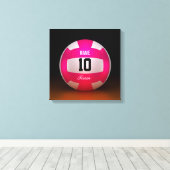 Helder roze volleybalteam canvas afdruk (Insitu (Houten vloer))