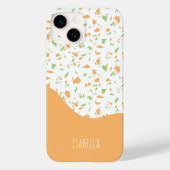Helder & Schattige Sinaasappel Terrazzo Patroon Case-Mate iPhone Case (Achterkant)