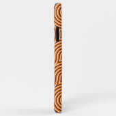 Helder Sinaasappel Donkerbruin Wit Mideeuwse Patro Case-Mate iPhone Case (Achterkant/rechts)