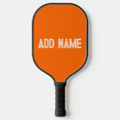 Helder sinaasappel- gepersonaliseerd pickleball paddle (Voorkant)