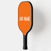 Helder sinaasappel- gepersonaliseerd pickleball paddle (Links)