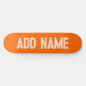 Helder sinaasappel- gepersonaliseerd skateboard (Horizontaal)