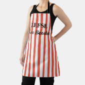 Helder Sinaasappel gestreepte Lefse all-over print Schort (Insitu)