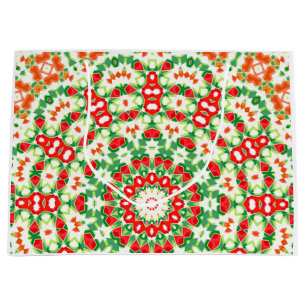 Helder Sinaasappel Groen Modieuze Bandana Shawl Groot Cadeauzakje
