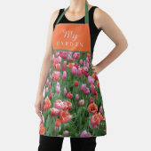 Helder Sinaasappel, Roze & Groene Tulp Schort (Insitu)