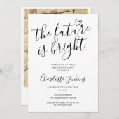 Helder Toekomst Script Hart Foto Afstudeerfeest Kaart (Voorkant / Achterkant)