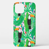 Helder tropisch naadloos handgetekend patroon met Case-Mate iPhone case (Achterkant)
