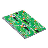 Helder tropisch naadloos handgetekend patroon met  notitieboek (Rechterzijde)