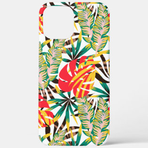 Helder tropisch patroon iPhone 12 pro max hoesje