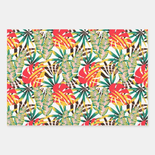 Helder tropisch patroon inpakpapier vel (Voorkant)