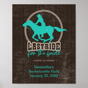Helder Turquoise Laatste Rit Voor De Bruid Poster