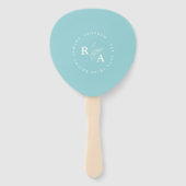 Helder vet gebogen zomer bruiloft programma handwaaier (Achterkant)