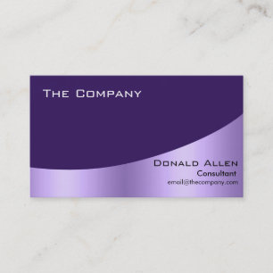 Helder Violet Steel Metal Professional Elegant Visitekaartje