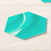 Helder zeegroen papier coaster kartonnen onderzetters (Schuin)