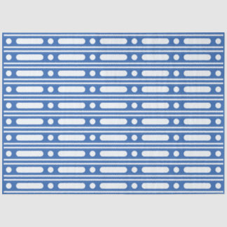 Helderblauw beeninlegrand met stippen decoupagepap tissuepapier