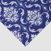 Helderblauw Damaspatroon Tissuepapier (Detail)