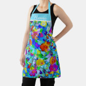 Helderblauw, gepersonaliseerd schort (Insitu)