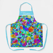 Helderblauw, gepersonaliseerd schort (Voorkant)