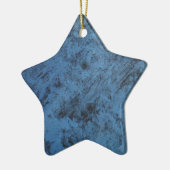 Helderblauw keramisch ornament (Links)