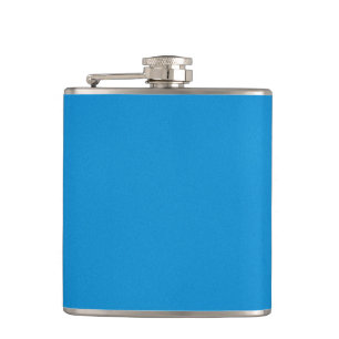 Helderblauw met korrelige textuur heupfles