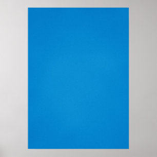 Helderblauw met korrelige textuur poster