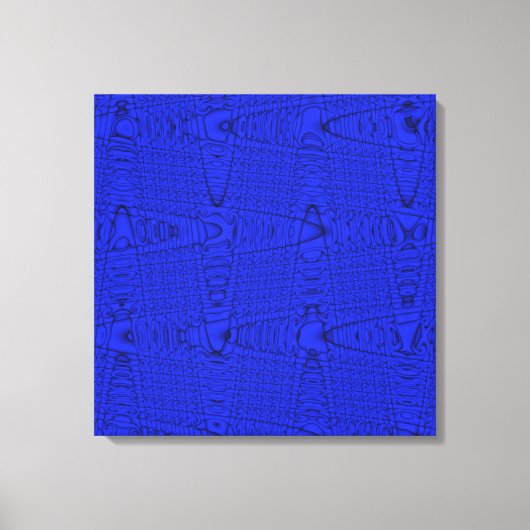 Helderblauw modern Abstract golflengte Canvas Afdruk (Voorkant)