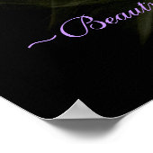 Helderblauw N Paars ventiel W/dew Drop-Poster Poster (Hoek)