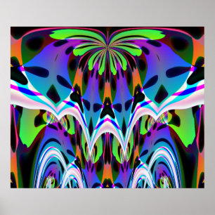Helderblauw Poster